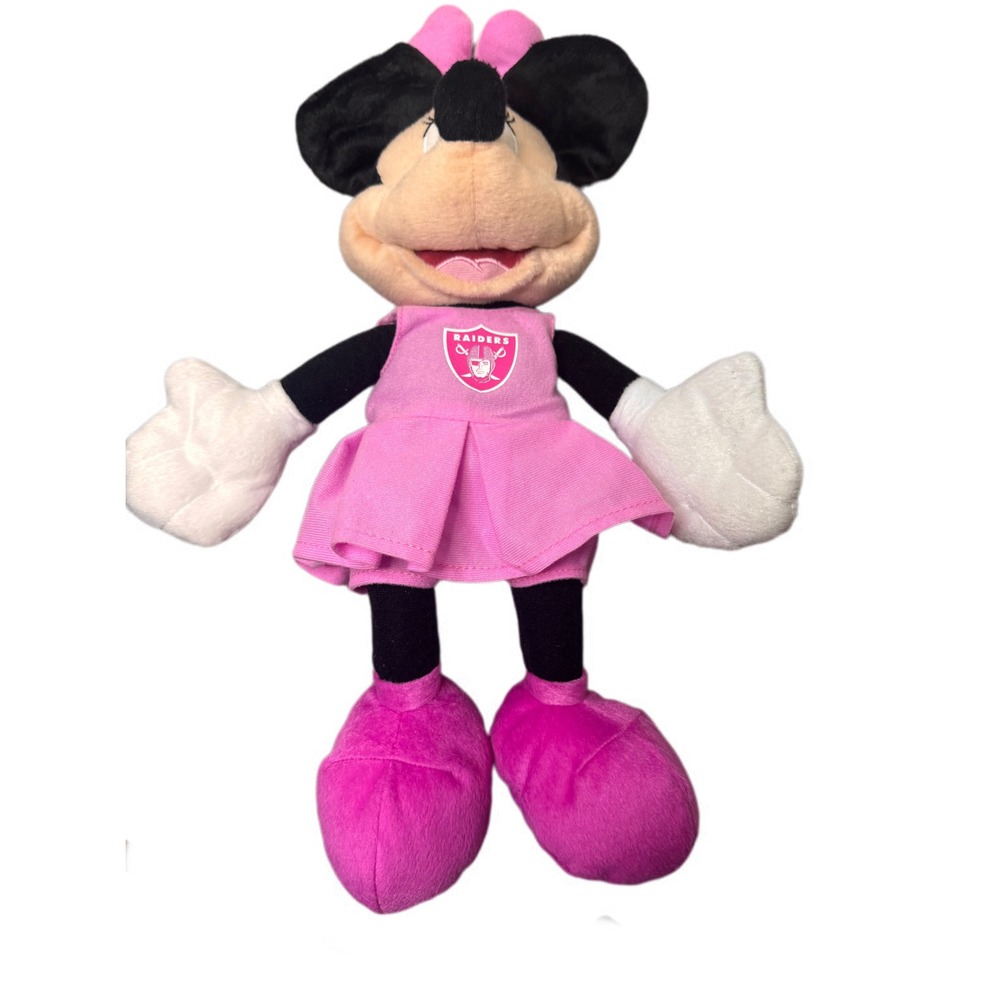 Disney‎ Minnie Mouse Raiders NFL Pink Cheerleader Plush Stuffed Animal Toy